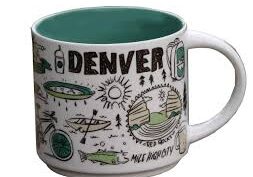 Here's an alt tag for the image: Denver Starbucks City Mug.